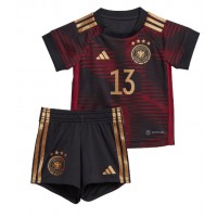 Tyskland Thomas Muller #13 Bortadräkt Barn VM 2022 Kortärmad (+ Korta byxor)